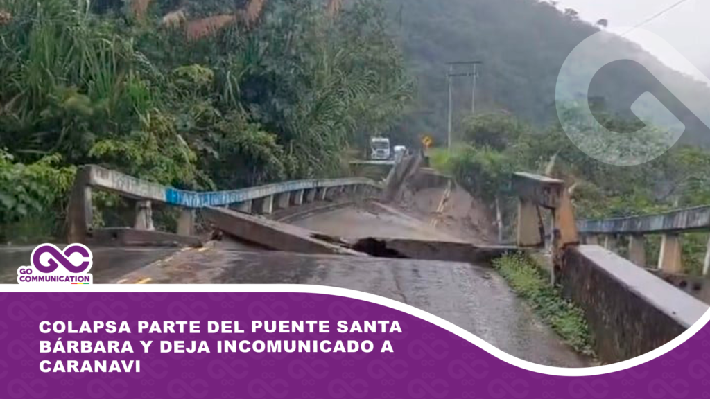 Colapsa parte del puente Santa Bárbara y deja incomunicado a Caranavi
