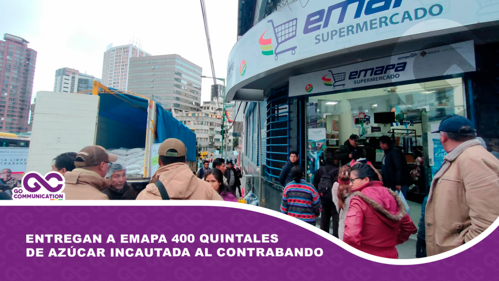 Entregan a Emapa 400 quintales de azúcar incautada al contrabando
