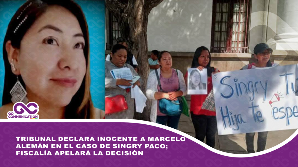 Tribunal declara inocente a Marcelo Alemán en el caso de Singry Paco; Fiscalía apelará la decisión