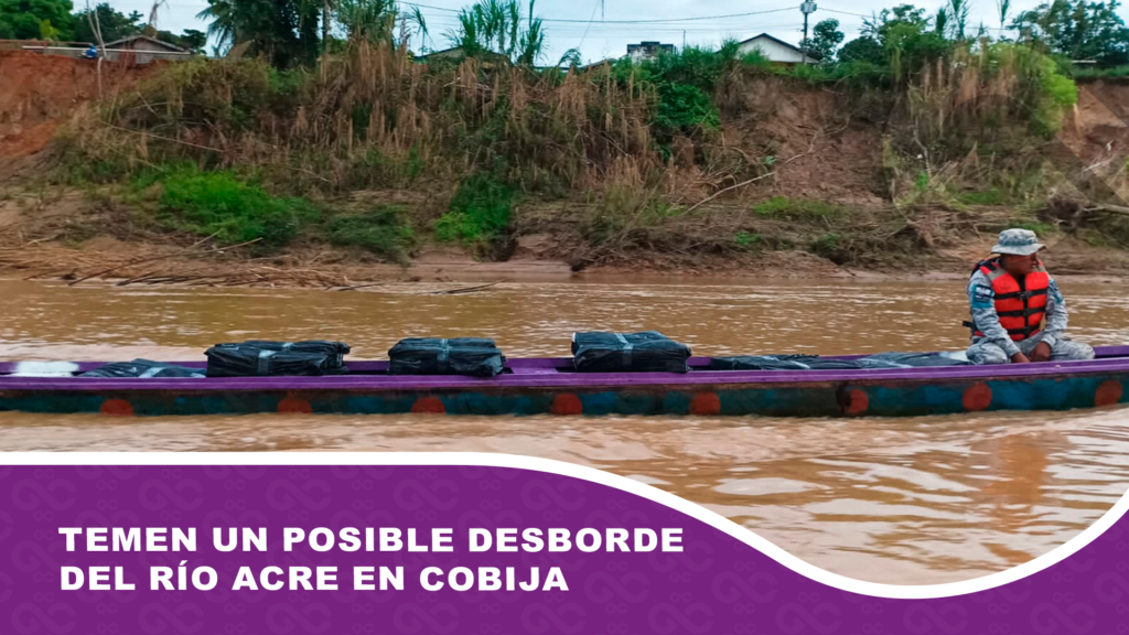 Temen un posible desborde del río Acre en Cobija