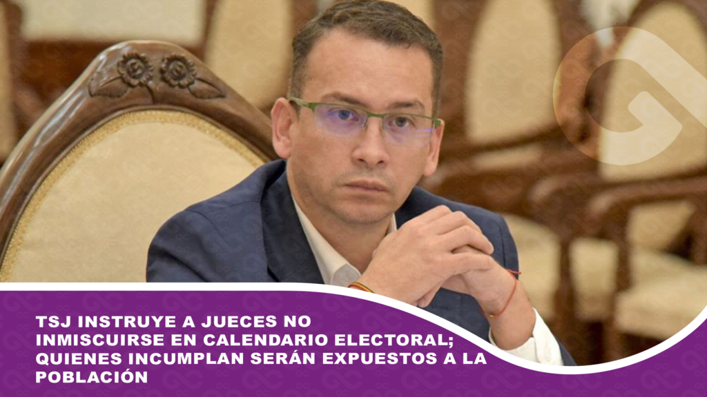 TSJ instruye a jueces no inmiscuirse en calendario electoral; quienes incumplan serán expuestos a la población