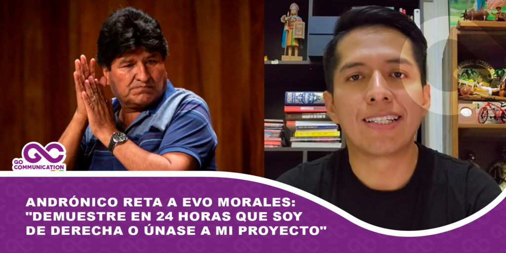 Andrónico reta a Evo Morales: «Demuestre en 24 horas que soy de derecha o únase a mi proyecto»