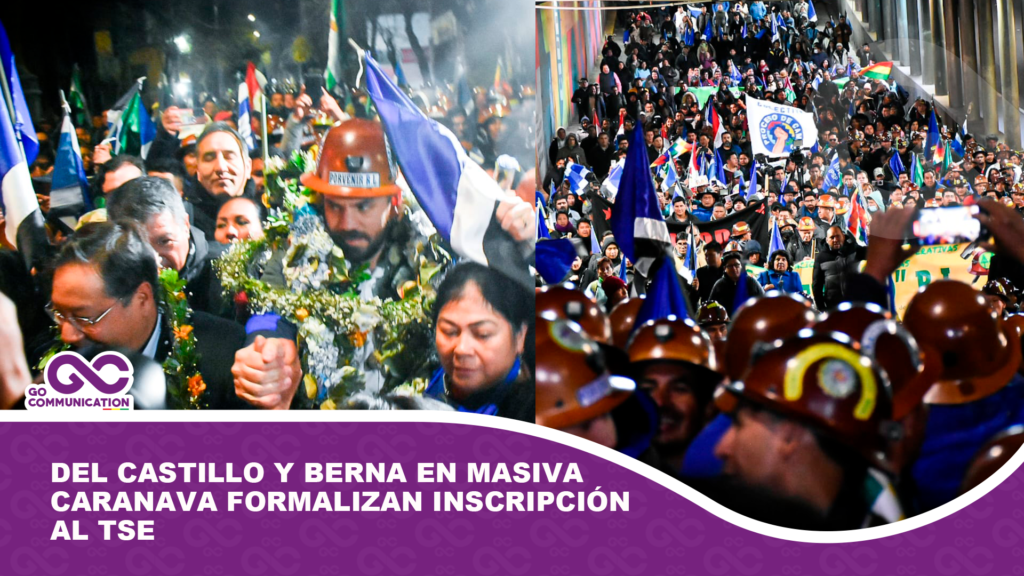 Del Castillo y Berna en masiva caranava formalizan inscripción al TSE
