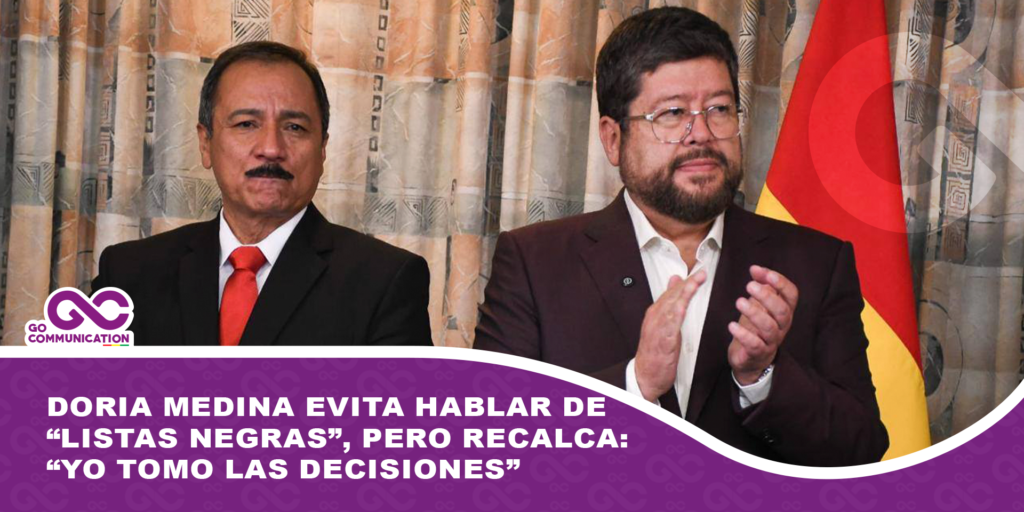 Doria Medina evita hablar de “listas negras”, pero recalca: “Yo tomo las decisiones”