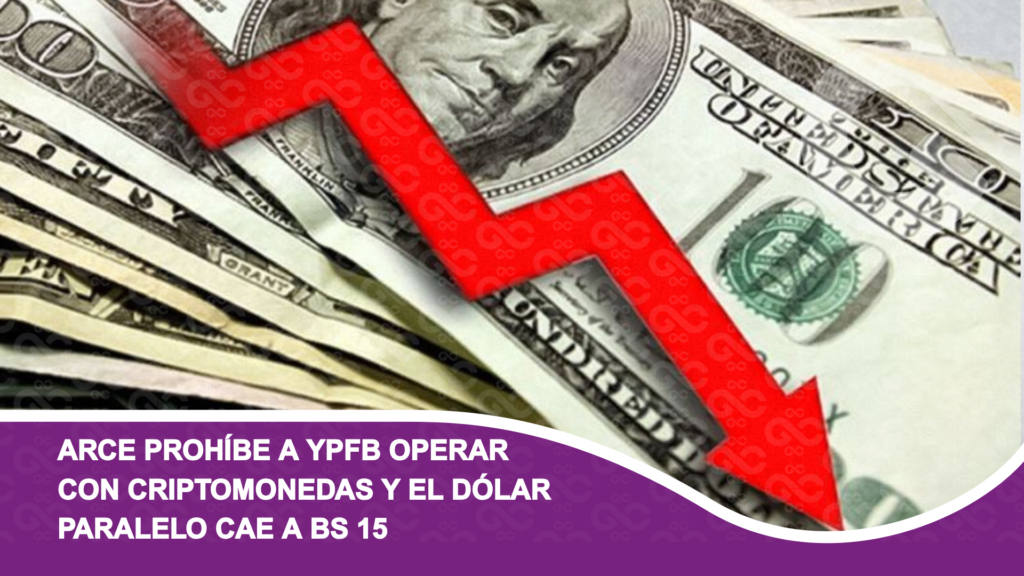 Arce prohíbe a YPFB operar con criptomonedas y el dólar paralelo cae a Bs 15