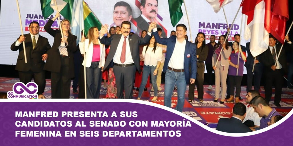 Manfred presenta a sus candidatos al Senado con mayoría femenina en seis departamentos