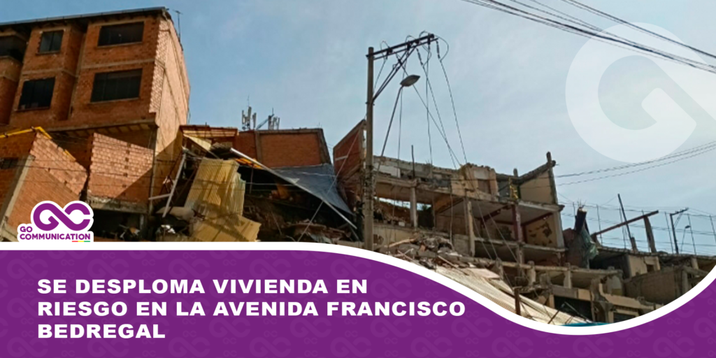Se desploma vivienda en riesgo en la avenida Francisco Bedregal