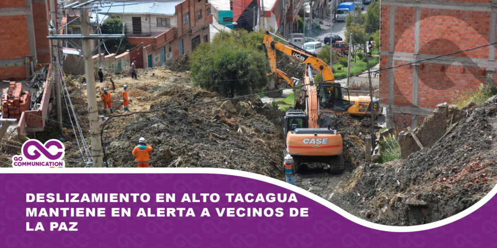 Deslizamiento en Alto Tacagua mantiene en alerta a vecinos de La Paz