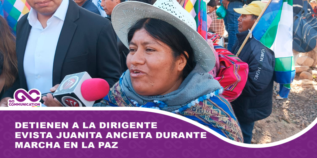 Detienen a la dirigente evista Juanita Ancieta durante marcha en La Paz