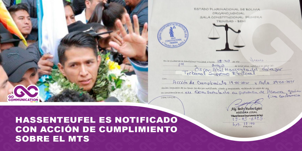 Hassenteufel es notificado con acción de cumplimiento sobre el MTS