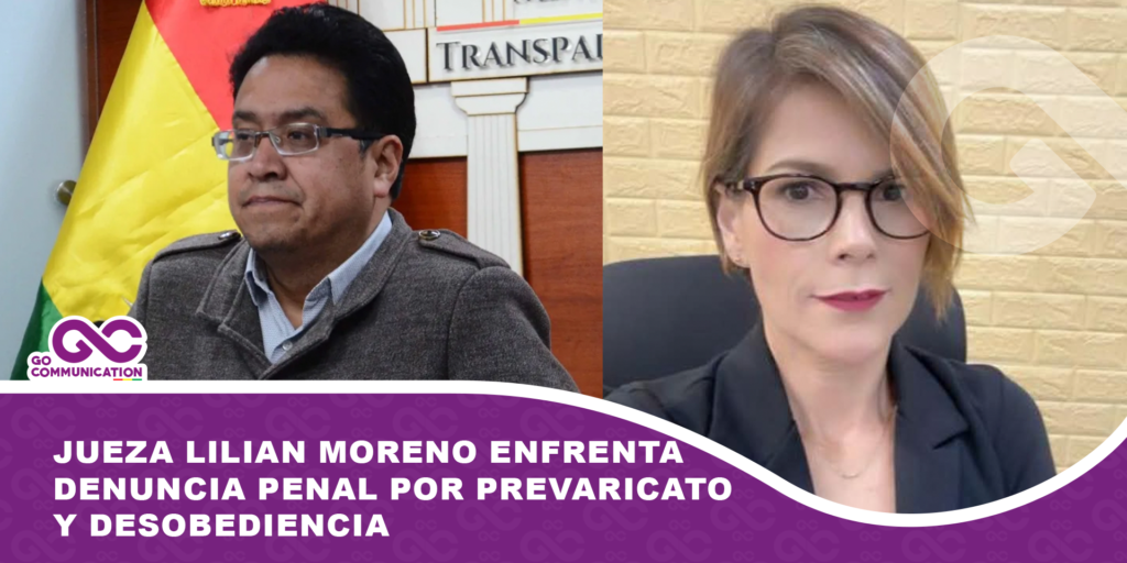 Jueza Lilian Moreno enfrenta denuncia penal por prevaricato y desobediencia