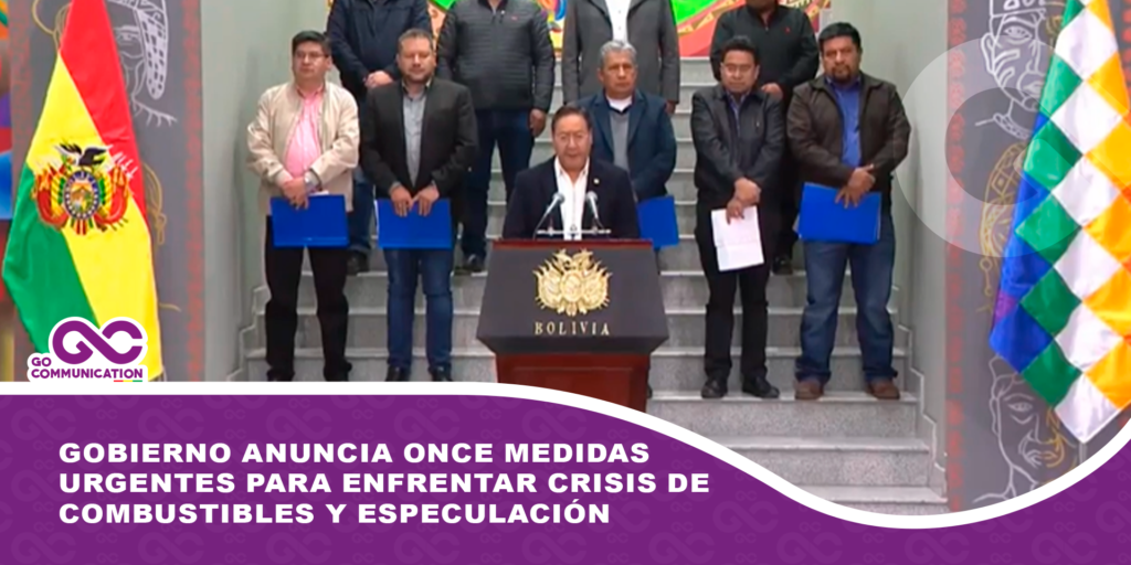 Gobierno anuncia once medidas urgentes para enfrentar crisis de combustibles y especulación