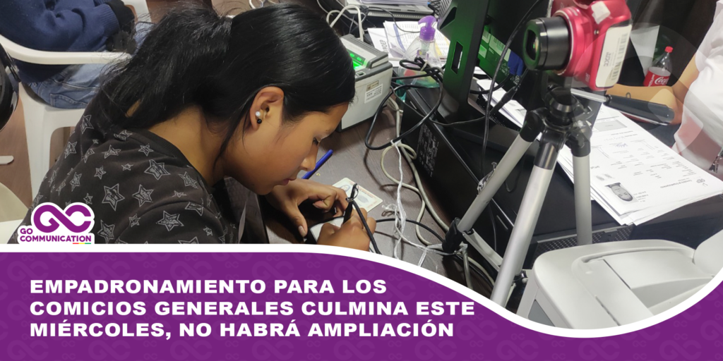 Empadronamiento para los comicios generales culmina este miércoles, no habrá ampliación