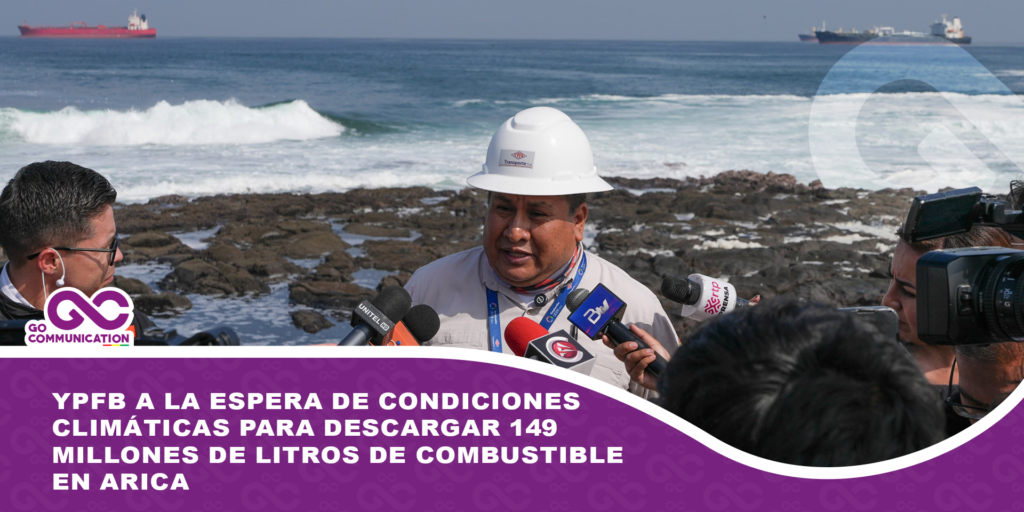 YPFB a la espera de condiciones climáticas para descargar 149 millones de litros de combustible en Arica
