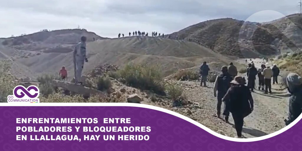 Enfrentamientos entre pobladores y bloqueadores en Llallagua, hay un herido