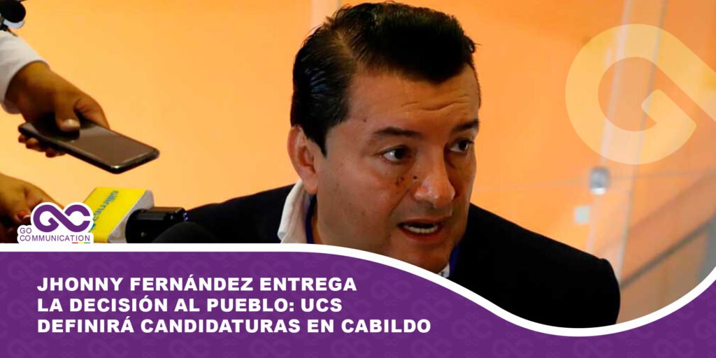Jhonny Fernández entrega la decisión al pueblo: UCS definirá candidaturas en cabildo