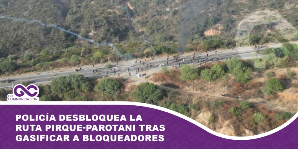 Policía desbloquea la ruta Pirque-Parotani tras gasificar a bloqueadores