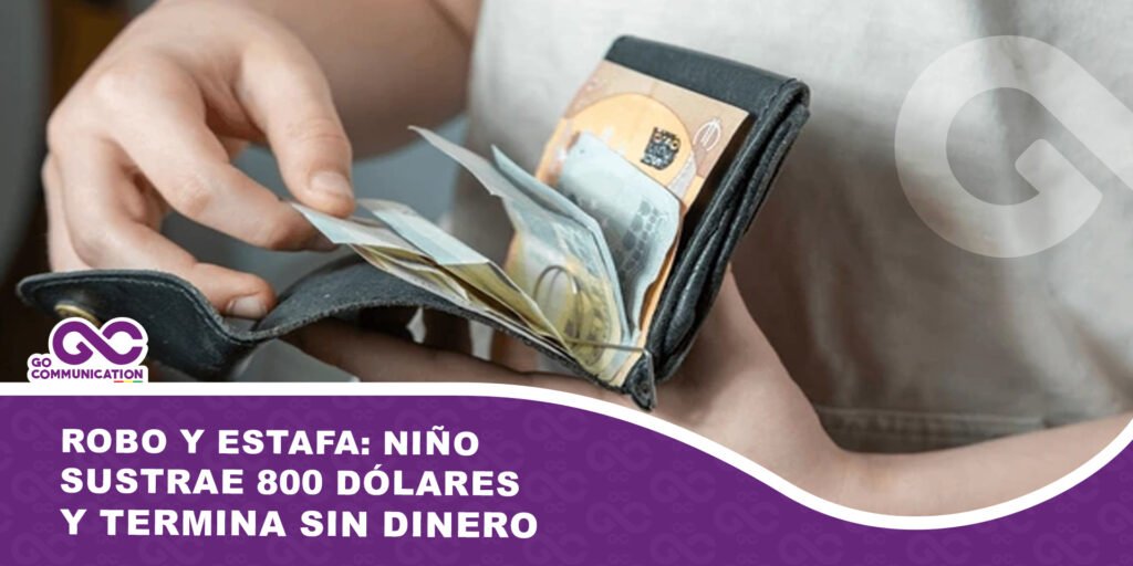 ROBO Y ESTAFA: NIÑO SUSTRAE 800 DÓLARES Y TERMINA SIN DINERO NI MOTOCICLETA