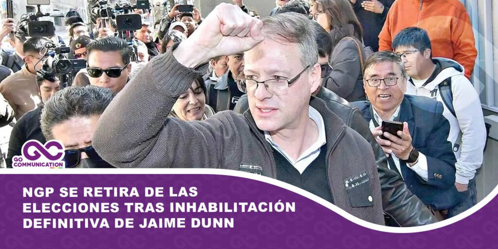 NGP se retira de las elecciones tras inhabilitación definitiva de Jaime Dunn