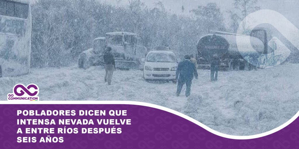 Pobladores dicen que intensa nevada vuelve a Entre Ríos después seis años
