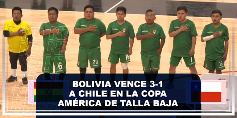 Bolivia vence 3-1 a Chile en Copa América de Talla Baja