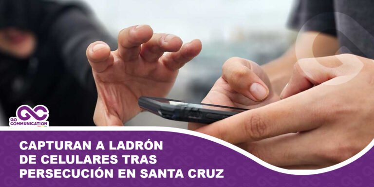 Capturan a ladrón de celulares tras persecución en Santa Cruz