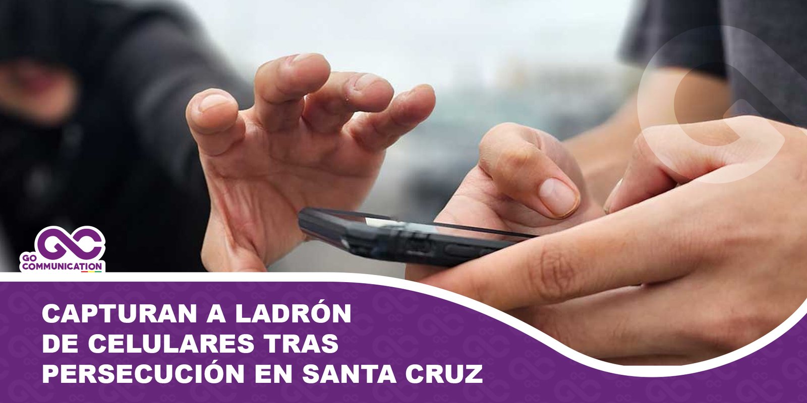 Capturan a ladrón de celulares tras persecución en Santa Cruz