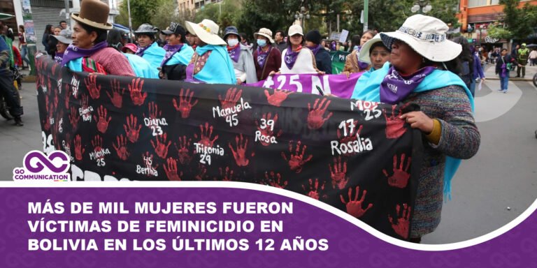 Más de mil mujeres fueron víctimas de feminicidio en Bolivia en los últimos doce años