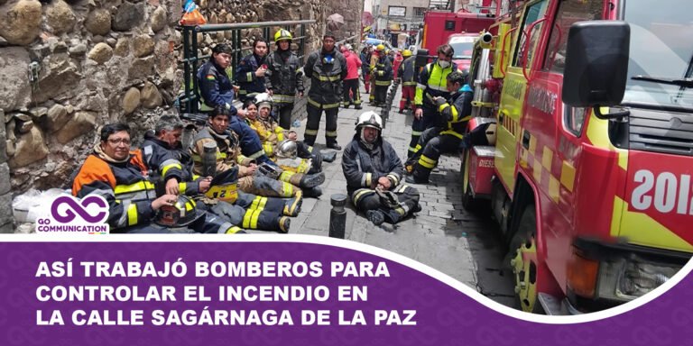 Así trabajó Bomberos para controlar el complejo incendio estructural en calle Sagárnaga de La Paz
