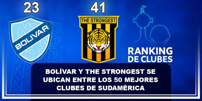 Bolívar y The Strongest se ubican entre los 50 mejores clubes de Sudamérica