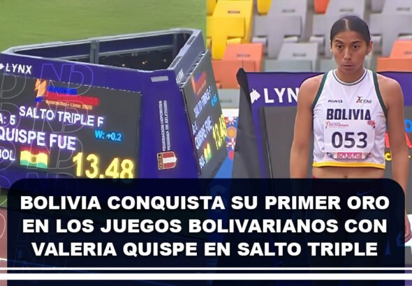 Bolivia conquista su primer oro en los Juegos Bolivarianos con Valeria Quispe en salto triple