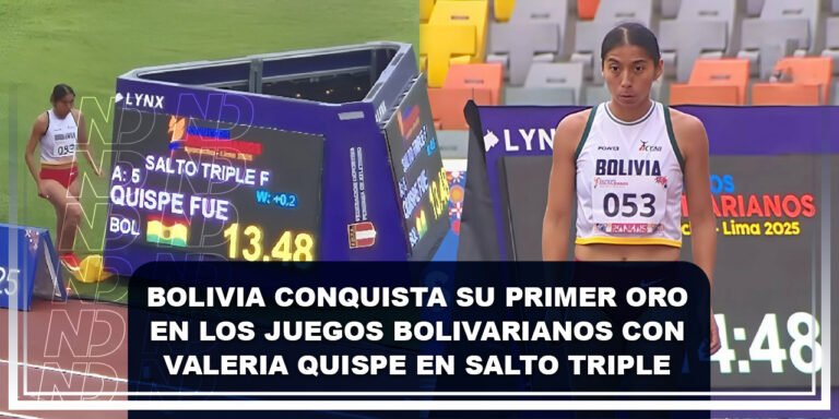 Bolivia conquista su primer oro en los Juegos Bolivarianos con Valeria Quispe en salto triple