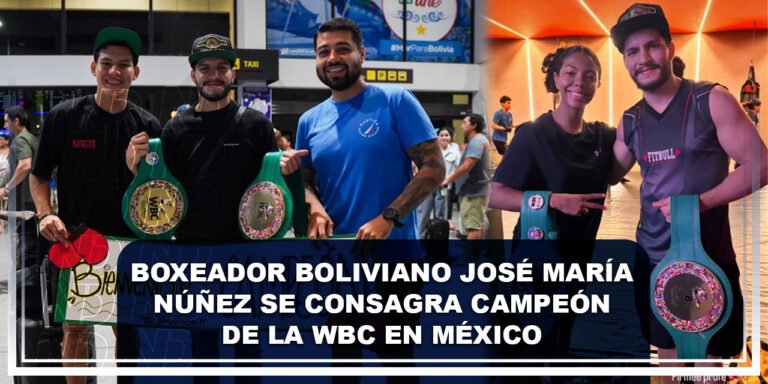 Boxeador boliviano José María Núñez se consagra campeón de la WBC en México