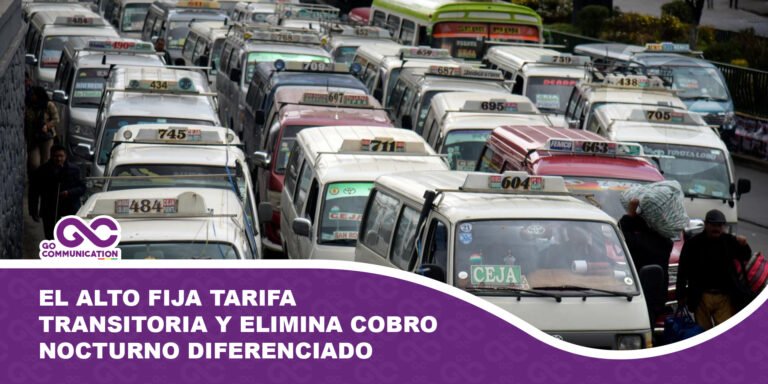 El Alto fija tarifa transitoria de transporte y elimina cobro nocturno diferenciado