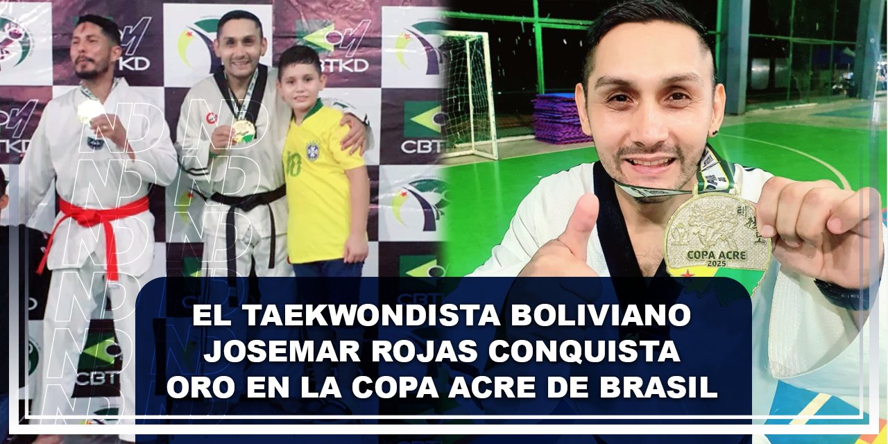 El taekwondista boliviano Josemar Rojas conquista oro en la Copa Acre de Brasil