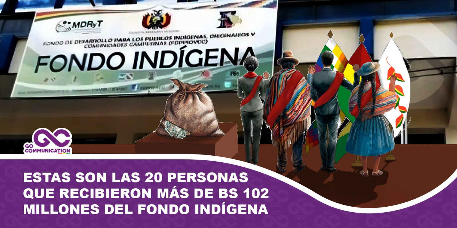 Estas son las 20 personas que recibieron más de Bs 102 millones del Fondo Indígena según denuncia
