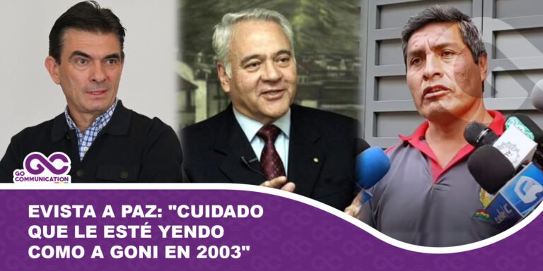 Evista a Paz Cuidado que le esté yendo como a Goni en 2003