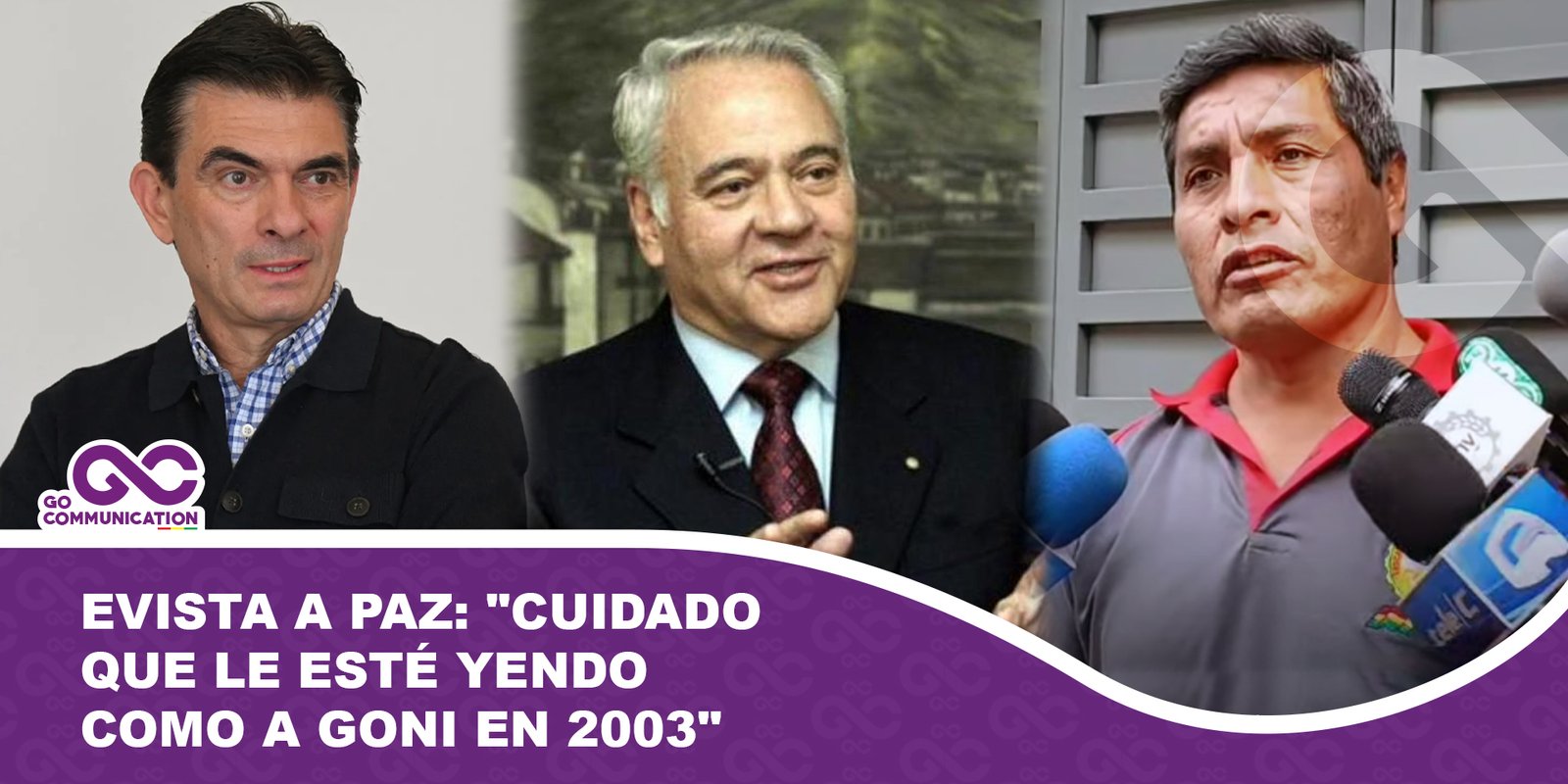 Evista a Paz Cuidado que le esté yendo como a Goni en 2003