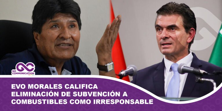 Evo Morales califica eliminación de subvención a combustibles como improvisada e irresponsable