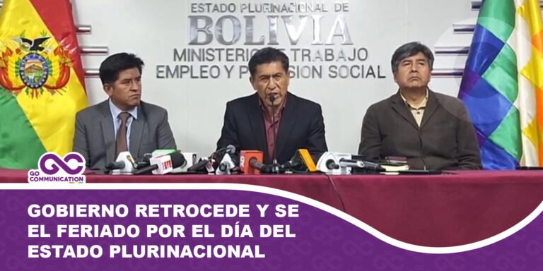 Gobierno retrocede y el 22 de enero se mantiene como feriado por el día del Estado Plurinacional