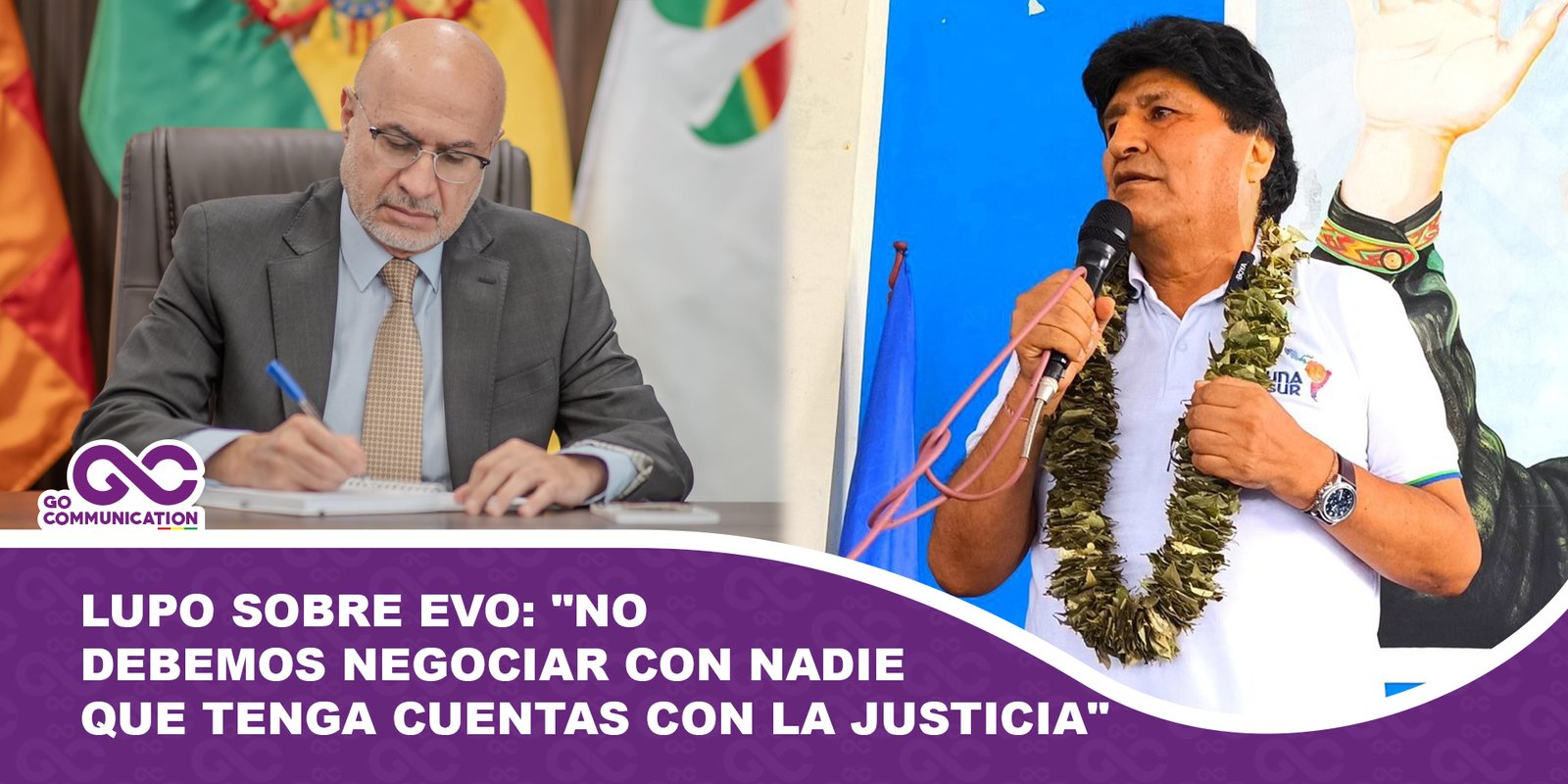 Lupo sobre Evo No debemos negociar con nadie que tenga cuentas con la justicia