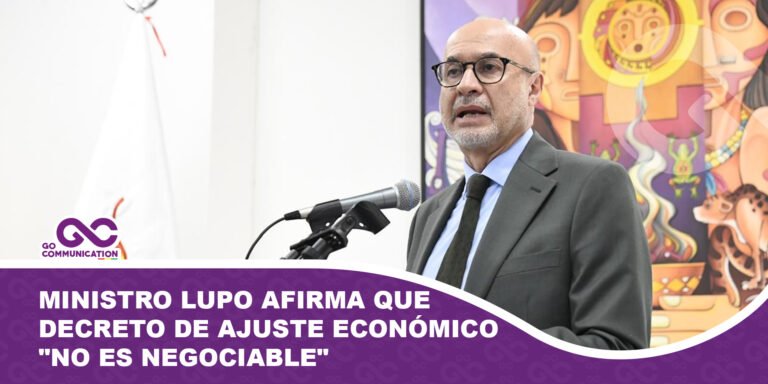 Ministro Lupo afirma que decreto de ajuste económico no es negociable