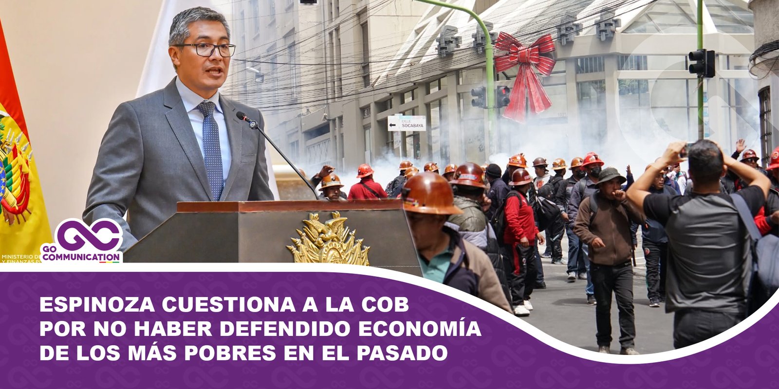 Ministro de Economía cuestiona a la COB por no haber defendido economía de los más pobres en el pasado
