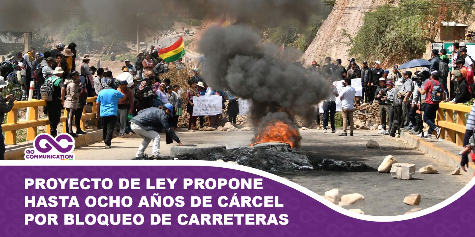 Proyecto de ley propone hasta ocho años de cárcel por bloqueo de carreteras