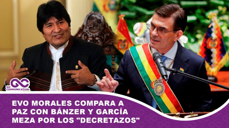 Evo Morales compara a Rodrigo Paz con Bánzer y García Meza por los decretazos