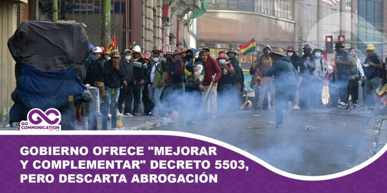 Gobierno ofrece mejorar y complementar decreto 5503, pero descarta abrogación