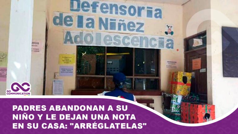 Padres abandonan a su niño y le dejan una nota en su casa Arréglatelas