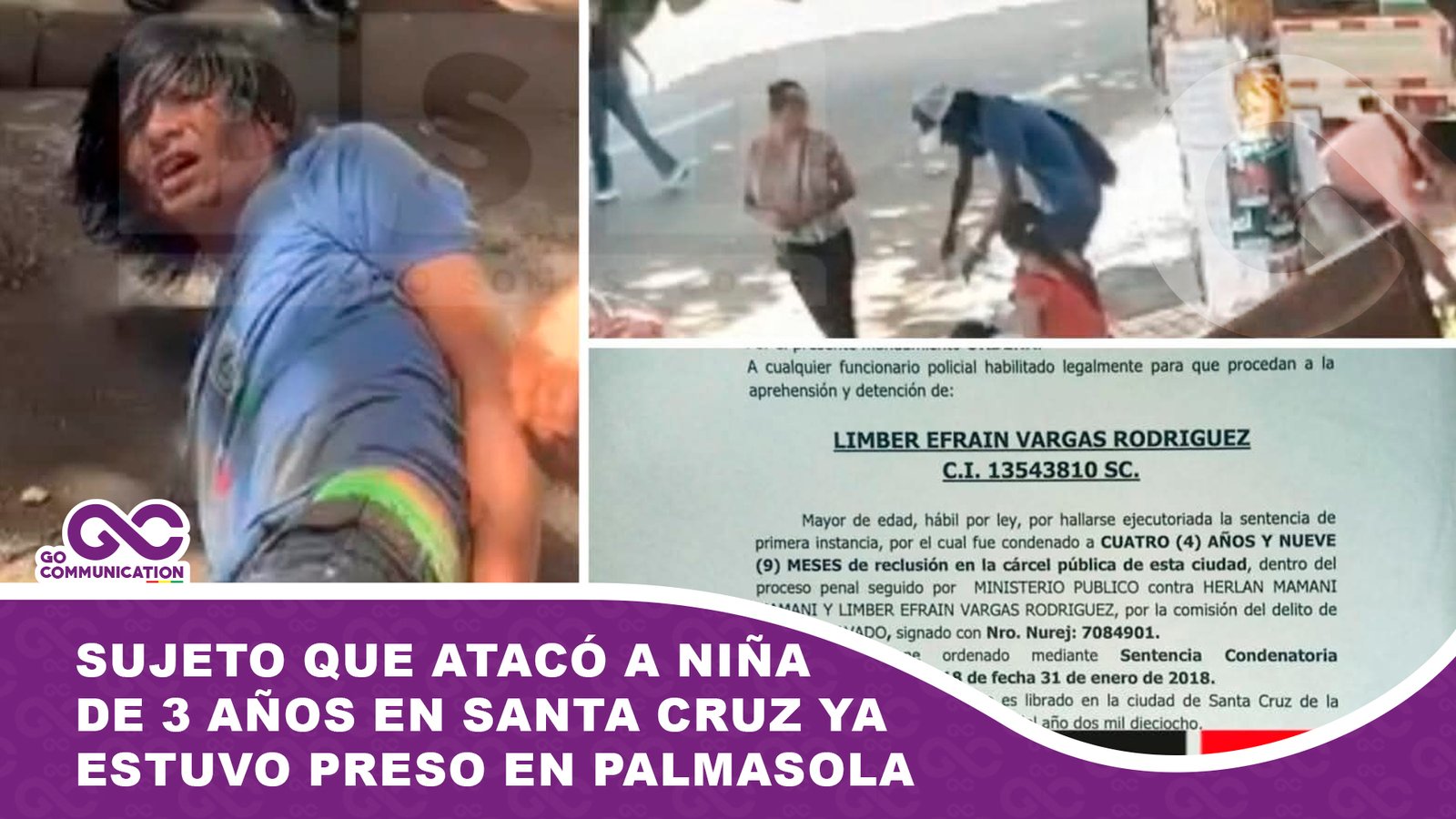 Sujeto que atacó a niña de 3 años en Santa Cruz ya estuvo preso en Palmasola