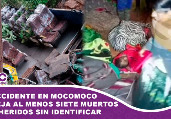 Accidente en Mocomoco deja al menos siete muertos y heridos sin identificar