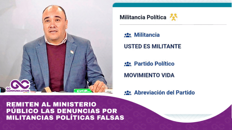 Remiten al Ministerio Público las denuncias por militancias políticas falsas